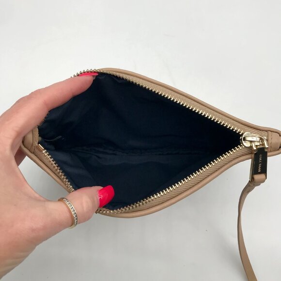 Cole Haan Tan Leather Woven Removable Pouch - Picture 10 of 10